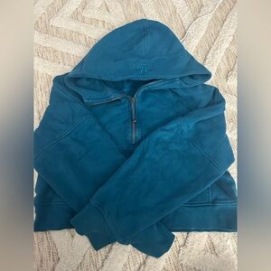 Teal Half-Zip Hoodie